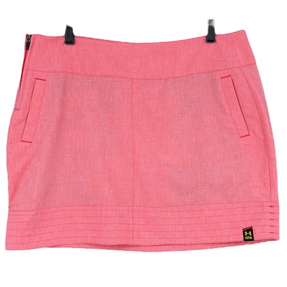 Under Armour Golf Skort Coral Pink Performance Athletic Size 14 - Picture 1 of 6